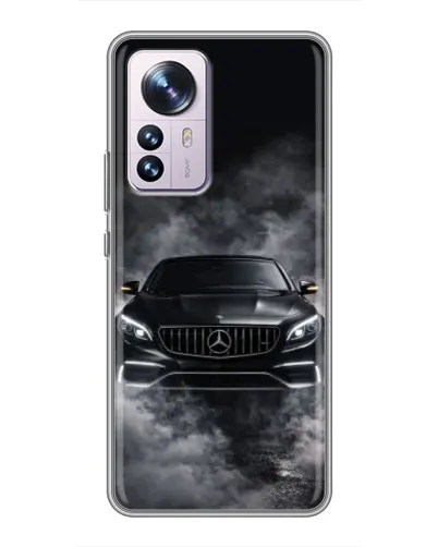 Чехол для Xiaomi 12 / 12X с картинкой «Mercedes в дыму»