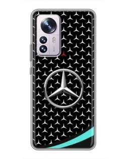 Чехол для Xiaomi 12 / 12X с картинкой «Mercedes — бирюзовый акцент»