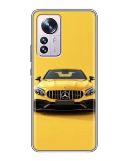 Чехол для Xiaomi 12 / 12X с картинкой «Желтый Mercedes GT»