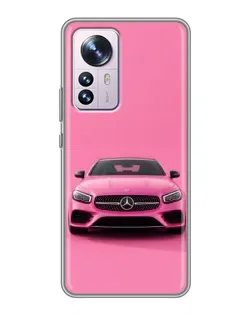 Чехол для Xiaomi 12 / 12X с картинкой «Розовый Mercedes AMG»