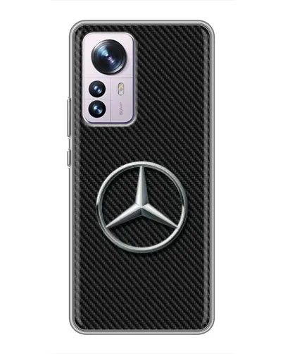 Чехол для Xiaomi 12 / 12X с картинкой «Карбоновый Mercedes стиль» Чехол для Xiaomi 12 / 12X с картинкой «Карбоновый Mercedes стиль»
