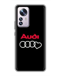 Чехол для Xiaomi 12 / 12X с картинкой «Логотип Audi Heart»