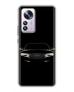 Чехол для Xiaomi 12 / 12X с картинкой «Audi — ночной контур» Чехол для Xiaomi 12 / 12X с картинкой «Audi — ночной контур»
