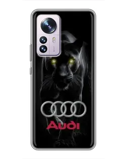Чехол для Xiaomi 12 / 12X с картинкой «Пантера и Audi» Чехол для Xiaomi 12 / 12X с картинкой «Пантера и Audi»