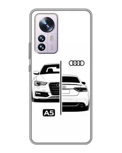 Чехол для Xiaomi 12 / 12X с картинкой «Audi — контрастный дизайн» Чехол для Xiaomi 12 / 12X с картинкой «Audi — контрастный дизайн»
