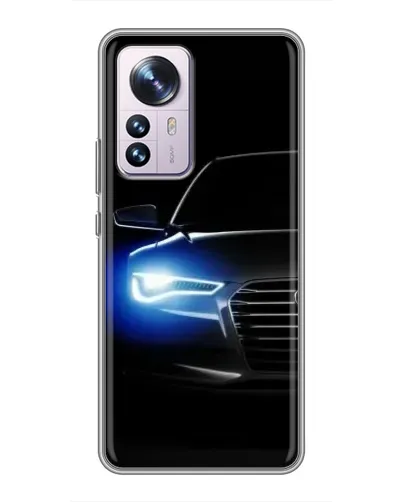 Чехол для Xiaomi 12 / 12X с картинкой «Неоновый взгляд Audi»
