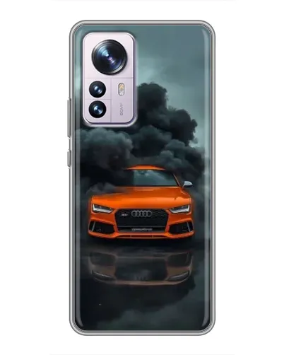 Чехол для Xiaomi 12 / 12X с картинкой «Audi в облаках дыма»