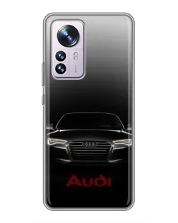 Чехол для Xiaomi 12 / 12X с картинкой «Audi — градиентный контур» Чехол для Xiaomi 12 / 12X с картинкой «Audi — градиентный контур»