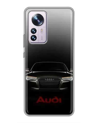 Чехол для Xiaomi 12 / 12X с картинкой «Audi — градиентный контур»