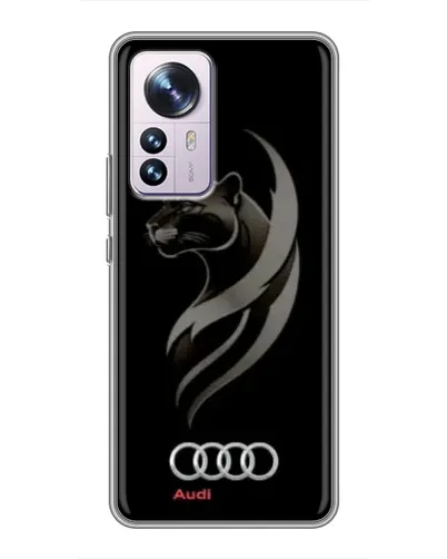 Чехол для Xiaomi 12 / 12X с картинкой «Графика — пантера и Audi»
