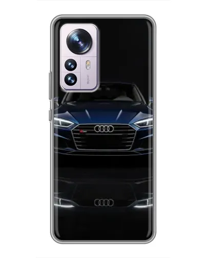 Чехол для Xiaomi 12 / 12X с картинкой «Audi — ночное отражение»
