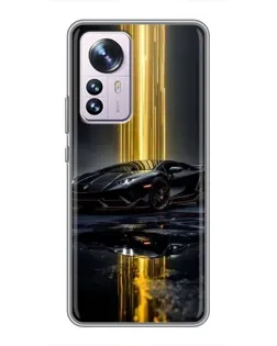 Чехол для Xiaomi 12 / 12X с картинкой «Ночной Lamborghini драйв»