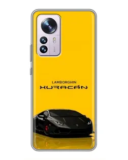 Чехол для Xiaomi 12 / 12X с картинкой «Lamborghini Huracan черный»