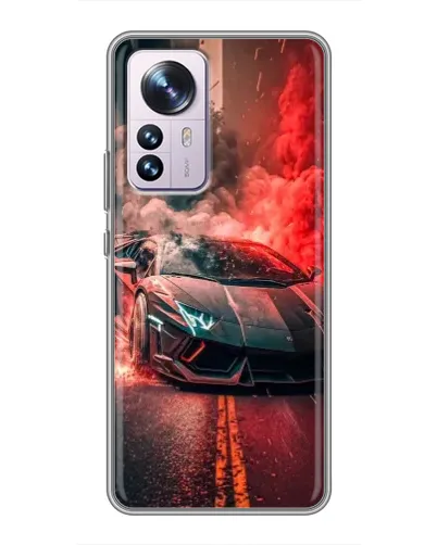 Чехол для Xiaomi 12 / 12X с картинкой «Lamborghini красный дым» Чехол для Xiaomi 12 / 12X с картинкой «Lamborghini красный дым»