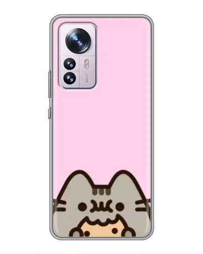 Чехол для Xiaomi 12 / 12X с картинкой «Pusheen и печенье»