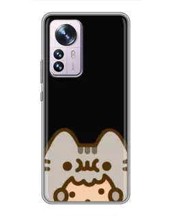 Чехол для Xiaomi 12 / 12X с картинкой «Пушин на черном»
