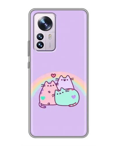 Чехол для Xiaomi 12 / 12X с картинкой «Радужные Пушины»