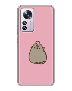 Чехол для Xiaomi 12 / 12X с картинкой «Pusheen сердце»