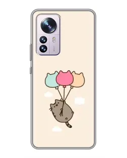 Чехол для Xiaomi 12 / 12X с картинкой «Пушин на шариках»