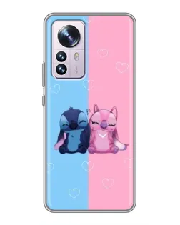 Чехол для Xiaomi 12 / 12X с картинкой «Stitch и Angel Love» Чехол для Xiaomi 12 / 12X с картинкой «Stitch и Angel Love»