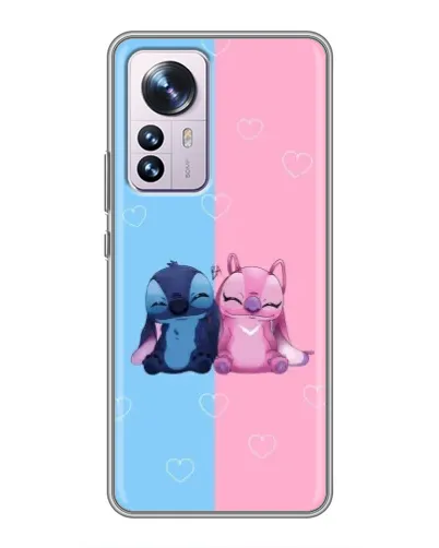 Чехол для Xiaomi 12 / 12X с картинкой «Stitch и Angel Love»