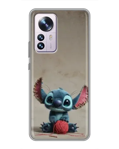 Чехол для Xiaomi 12 / 12X с картинкой «Стич на коричневом фоне»