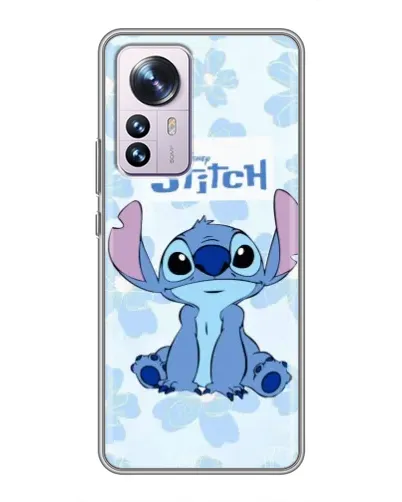 Чехол для Xiaomi 12 / 12X с картинкой «Stitch среди цветов»