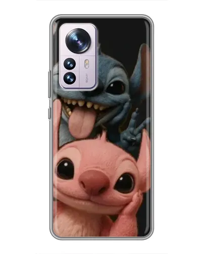 Чехол для Xiaomi 12 / 12X с картинкой «Стич и Ангел»