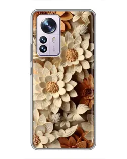 Чехол для Xiaomi 12 / 12X с картинкой «Бежевый флористический декор» Чехол для Xiaomi 12 / 12X с картинкой «Бежевый флористический декор»