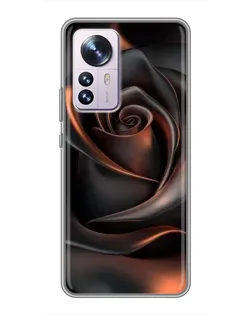 Чехол для Xiaomi 12 / 12X с картинкой «Шелковая черная роза» Чехол для Xiaomi 12 / 12X с картинкой «Шелковая черная роза»