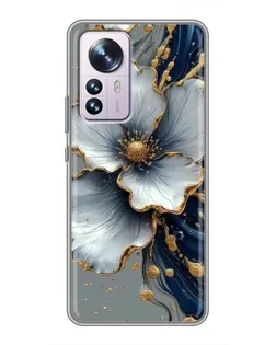 Чехол для Xiaomi 12 / 12X с картинкой «Белый цветок и золотой флюид» Чехол для Xiaomi 12 / 12X с картинкой «Белый цветок и золотой флюид»