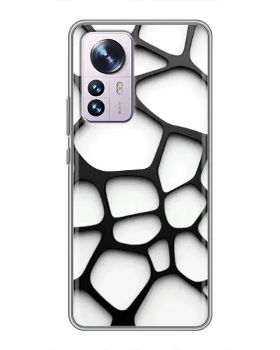 Чехол для Xiaomi 12 / 12X с картинкой «Белая объемная сетка»