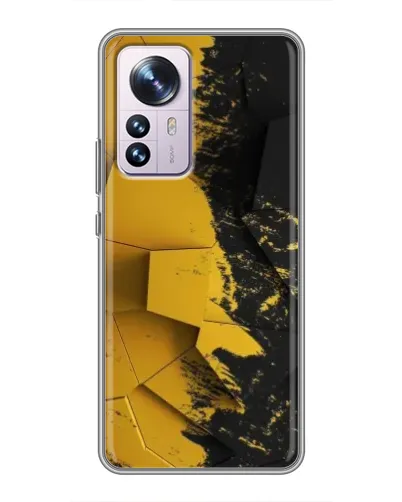 Чехол для Xiaomi 12 / 12X с картинкой «Золотые осколки геометрии»