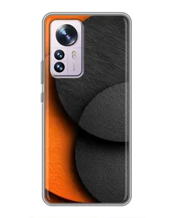Чехол для Xiaomi 12 / 12X с картинкой «Геометрия оранжевых кругов»