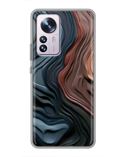 Чехол для Xiaomi 12 / 12X с картинкой «Цветные волны каньона»