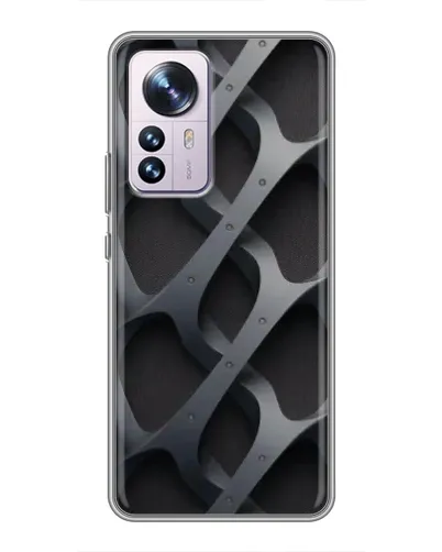 Чехол для Xiaomi 12 / 12X с картинкой «Объемное серое плетение»