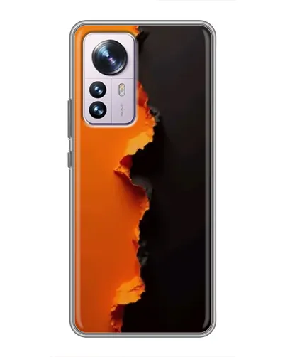 Чехол для Xiaomi 12 / 12X с картинкой «Оранжевый разлом»
