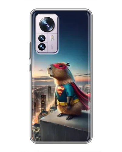 Чехол для Xiaomi 12 / 12X с картинкой «Капи-мен супергерой»
