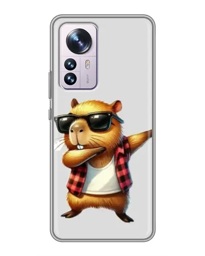 Чехол для Xiaomi 12 / 12X с картинкой «Капибара рэпер даб»
