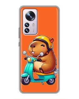 Чохол для Xiaomi 12 / 12X з картинкою «Капібара на скутері»