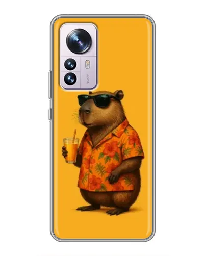 Чехол для Xiaomi 12 / 12X с картинкой «Капибара на отдыхе»