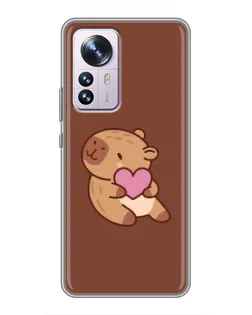 Чохол для Xiaomi 12 / 12X з картинкою «Капібара з серцем»