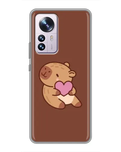 Чехол для Xiaomi 12 / 12X с картинкой «Капибара с сердцем»