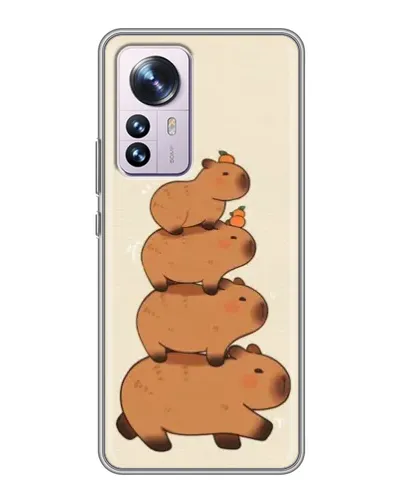 Чехол для Xiaomi 12 / 12X с картинкой «Башня из капибар»