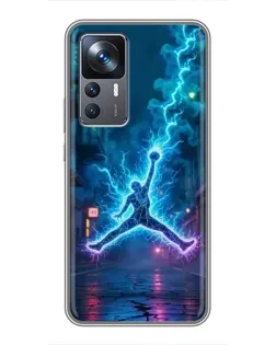 Чехол для Xiaomi 12T Pro с картинкой «Jordan Gold Jumpman»
