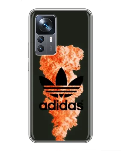 Чехол для Xiaomi 12T Pro с картинкой «Оранжевый дым Adidas»