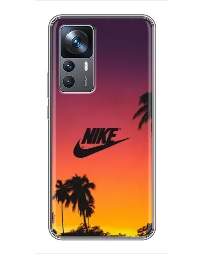 Чехол для Xiaomi 12T Pro с картинкой «Nike на закате солнца»