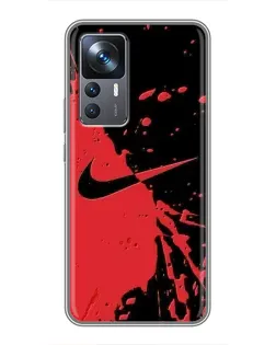 Чохол для Xiaomi 12T Pro з картинкою «Червоні бризки Nike»