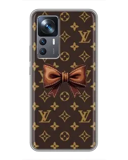 Чехол для Xiaomi 12T Pro с картинкой «LV с бантом»