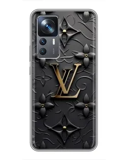 Чехол для Xiaomi 12T Pro с картинкой «Кожаная текстура LV»